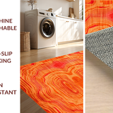 Ultra Soft Area Rug, Non Slip, Stain Resistant, Washable Area Rugs for Living Room, Bedroom, Dynamic Color Burst Contemporary Flair(Orange)