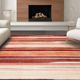 Ultra Soft Area Rug, Non Slip, Stain Resistant, Washable Area Rugs for Living Room, Bedroom, Elegant Warm Toned Swirls(Brown)