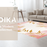 Chic Abstract Leaf Motif(Pink)