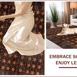 Ultra Soft Area Rug, Non Slip, Stain Resistant, Washable Area Rugs for Living Room, Bedroom, Warm Brown Textured Pattern(Brown)