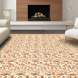 Ultra Soft Area Rug, Non Slip, Stain Resistant, Washable Area Rugs for Living Room, Bedroom, Soft Creamy Floral Elegance(Beige)