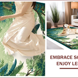 Ultra Soft Area Rug, Non Slip, Stain Resistant, Washable Area Rugs for Living Room, Bedroom, Lush Greenery Inspired Theme(Green)