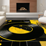 Ultra Soft Area Rug, Non Slip, Stain Resistant, Washable Area Rugs for Living Room, Bedroom, Chic Black and White Patterned Design(Black)