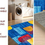 Chic Modernist Colorful Composition(Blue)