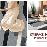 Ultra Soft Area Rug, Non Slip, Stain Resistant, Washable Area Rugs for Living Room, Bedroom, Modern Earthy Tone Striped Pattern(Gray)