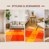 Ultra Soft Area Rug, Non Slip, Stain Resistant, Washable Area Rugs for Living Room, Bedroom, Vibrant Abstract Color Splash Design(Yellow)