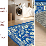 Luxurious Classic Symmetrical Floral Motif(Blue)