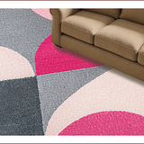 Ultra Soft Area Rug, Non Slip, Stain Resistant, Washable Area Rugs for Living Room, Bedroom, Modern Abstract Soft Pink Rug(Pink)