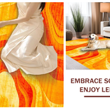 Ultra Soft Area Rug, Non Slip, Stain Resistant, Washable Area Rugs for Living Room, Bedroom, Dynamic Orange Yellow Dreamscape(Orange)