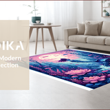 Ultra Soft Area Rug, Non Slip, Stain Resistant, Washable Area Rugs for Living Room, Bedroom, Kawaii Pastel Rainbow Nursery Plush Carpet(Pink)