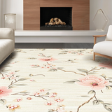 Ultra Soft Area Rug, Non Slip, Stain Resistant, Washable Area Rugs for Living Room, Bedroom, Tranquil Muted Nature Themes(Beige)