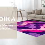 Ultra Soft Area Rug, Non Slip, Stain Resistant, Washable Area Rugs for Living Room, Bedroom, Artful Rustic Braided Textures(Purple)