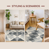 Artistic Tiled Geometric Arrangement(Gray)