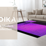 Ultra Soft Area Rug, Non Slip, Stain Resistant, Washable Area Rugs for Living Room, Bedroom, Chic Geometric Gaming Art(Purple)