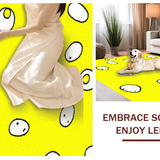 Ultra Soft Area Rug, Non Slip, Stain Resistant, Washable Area Rugs for Living Room, Bedroom, Lighthearted Cozy Bath Accessory(Yellow)