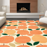 Ultra Soft Area Rug, Non Slip, Stain Resistant, Washable Area Rugs for Living Room, Bedroom, Stylish Tropical Peach Color Palette(Orange)
