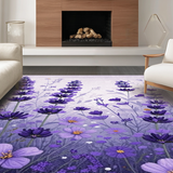 Ultra Soft Area Rug, Non Slip, Stain Resistant, Washable Area Rugs for Living Room, Bedroom, Warm Cozy Shag Design Element(Purple)