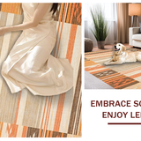 Ultra Soft Area Rug, Non Slip, Stain Resistant, Washable Area Rugs for Living Room, Bedroom, Cozy Monochrome Artful Design(Brown)