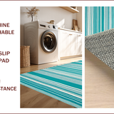 Ultra Soft Area Rug, Non Slip, Stain Resistant, Washable Area Rugs for Living Room, Bedroom, Chic Teal Contemporary Pattern(Blue)