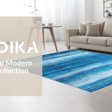 Ultra Soft Area Rug, Non Slip, Stain Resistant, Washable Area Rugs for Living Room, Bedroom, Serene Pastel Tie-Dye Effect(Blue)