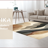 Ultra Soft Area Rug, Non Slip, Stain Resistant, Washable Area Rugs for Living Room, Bedroom, Rustic Earthy Abstract Motif(Beige)