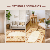 Ultra Soft Area Rug, Non Slip, Stain Resistant, Washable Area Rugs for Living Room, Bedroom, Modern Earthy Animal Aesthetic(Beige)