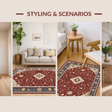 Modern Whimsical Curved Lines(Red)