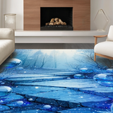 Ultra Soft Area Rug, Non Slip, Stain Resistant, Washable Area Rugs for Living Room, Bedroom, Contemporary Textured Surface Design(Blue)