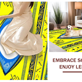 Ultra Soft Area Rug, Non Slip, Stain Resistant, Washable Area Rugs for Living Room, Bedroom, Elegant Colorful Medallion Style(Yellow)