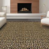 Ultra Soft Area Rug, Non Slip, Stain Resistant, Washable Area Rugs for Living Room, Bedroom, Chic Cheetah Print Decorative Piece(Beige)