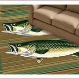 Ultra Soft Area Rug, Non Slip, Stain Resistant, Washable Area Rugs for Living Room, Bedroom, Charming Cabin Rustic Welcome Mat(Green)