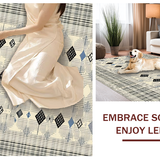 Ultra Soft Area Rug, Non Slip, Stain Resistant, Washable Area Rugs for Living Room, Bedroom, Artful Lattice Inspired Visual Harmony(Beige)