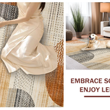 Ultra Soft Area Rug, Non Slip, Stain Resistant, Washable Area Rugs for Living Room, Bedroom, Stylish Neutral Animal Motif(Beige)
