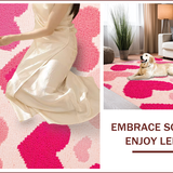 Ultra Soft Area Rug, Non Slip, Stain Resistant, Washable Area Rugs for Living Room, Bedroom, Cute Pink Absorbent Toilet Floor Mat for Dorms(Pink)