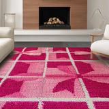 Ultra Soft Area Rug, Non Slip, Stain Resistant, Washable Area Rugs for Living Room, Bedroom, Cute Pink Bows Area Rug with Playful Motif(Pink)