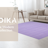Ultra Soft Area Rug, Non Slip, Stain Resistant, Washable Area Rugs for Living Room, Bedroom, Sleek Monochrome Rustic Touch(Purple)
