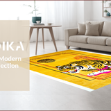Ultra Soft Area Rug, Non Slip, Stain Resistant, Washable Area Rugs for Living Room, Bedroom, Chic Leopard Print Aesthetic(Yellow)