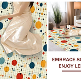 Ultra Soft Area Rug, Non Slip, Stain Resistant, Washable Area Rugs for Living Room, Bedroom, Stylish Dynamic Polka Dot Theme(Yellow)