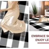 Cozy Minimalist Checked Texture(Black)
