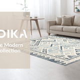 Contemporary Neutral Geometric Elements(Blue)