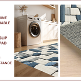 Ultra Soft Area Rug, Non Slip, Stain Resistant, Washable Area Rugs for Living Room, Bedroom, Texas Bluebonnets Woven(Gray)