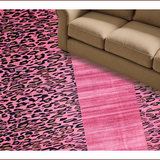 Ultra Soft Area Rug, Non Slip, Stain Resistant, Washable Area Rugs for Living Room, Bedroom, Trendy Soft Animal Print Charm(Pink)