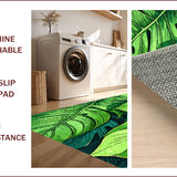 Ultra Soft Area Rug, Non Slip, Stain Resistant, Washable Area Rugs for Living Room, Bedroom, Vibrant Botanical Hallway Rug for Indoor Outdoor Use(Green)