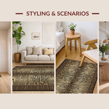 Ultra Soft Area Rug, Non Slip, Stain Resistant, Washable Area Rugs for Living Room, Bedroom, Funky Artistic Wild Animal Design(Beige)