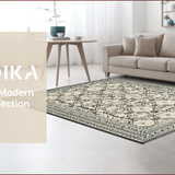 Ultra Soft Area Rug, Non Slip, Stain Resistant, Washable Area Rugs for Living Room, Bedroom, Elegant Geometric Diamond Arrangement(Gray)