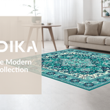 Lively Teal and White Mosaic Style(Blue)