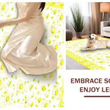 Ultra Soft Area Rug, Non Slip, Stain Resistant, Washable Area Rugs for Living Room, Bedroom, Rustic Yellow Flower Arrangement(Yellow)
