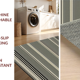 Ultra Soft Area Rug, Non Slip, Stain Resistant, Washable Area Rugs for Living Room, Bedroom, Rustic Two-Tone Textured Motif(Gray)