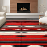 Contemporary Abstract Striped Ensemble(Red)