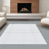 Ultra Soft Area Rug, Non Slip, Stain Resistant, Washable Area Rugs for Living Room, Bedroom, Contemporary Soft Humor Accent(Gray)